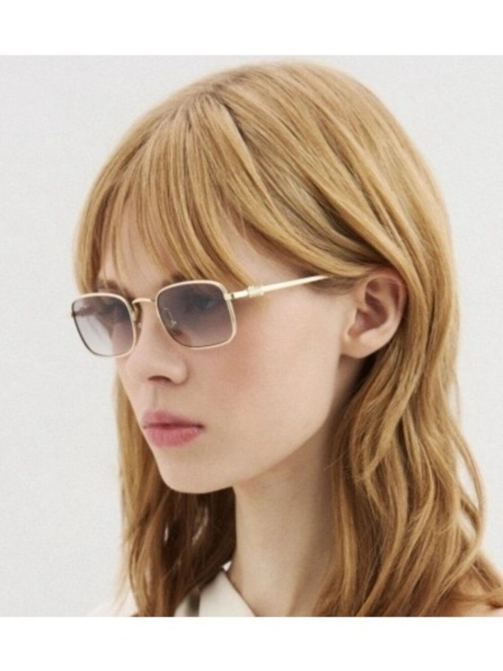 NEW MIU MIU SUNGLASSES MUA53S 5AK04O WOMEN GOLD/GRAY MU A53S, SMU A53 EYEWEAR